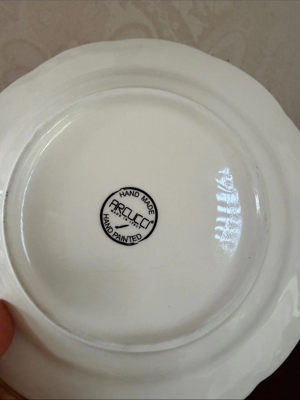 Italian hand made Striped Ceramic plate/ bowl